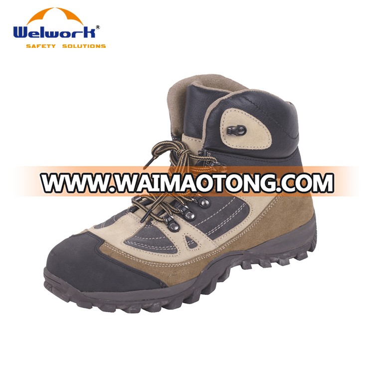 Popular model CE EN20345 suede leather steel toe and sole safety shoes